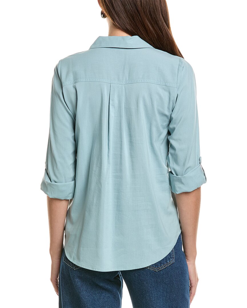 Splendid | Womens | Woven Button-Down Shirt | Blue