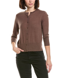 Vince | Womens | Wool Dress Cardigan | Java Brown