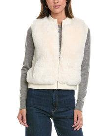 Alashan Cashmere | Womens | Fairbanks Merino Wool Vest | White
