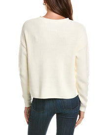 525 America | Womens | Cropped Relaxed Crewneck Pullover | White