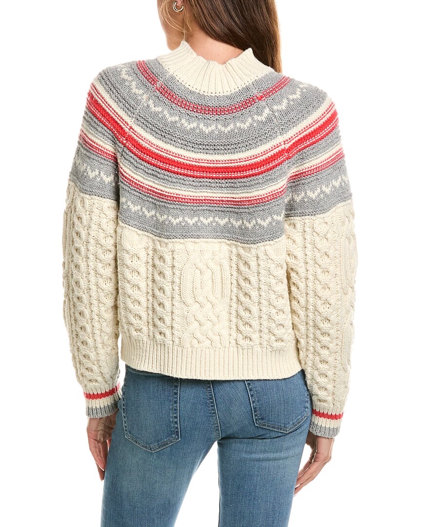 525 America | Womens | Cable Wool-Blend Pullover | Blue