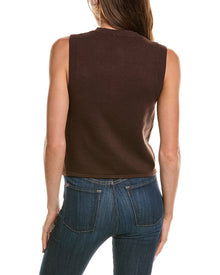 525 America | Womens | Chanel Style Vest Sweater | Brown
