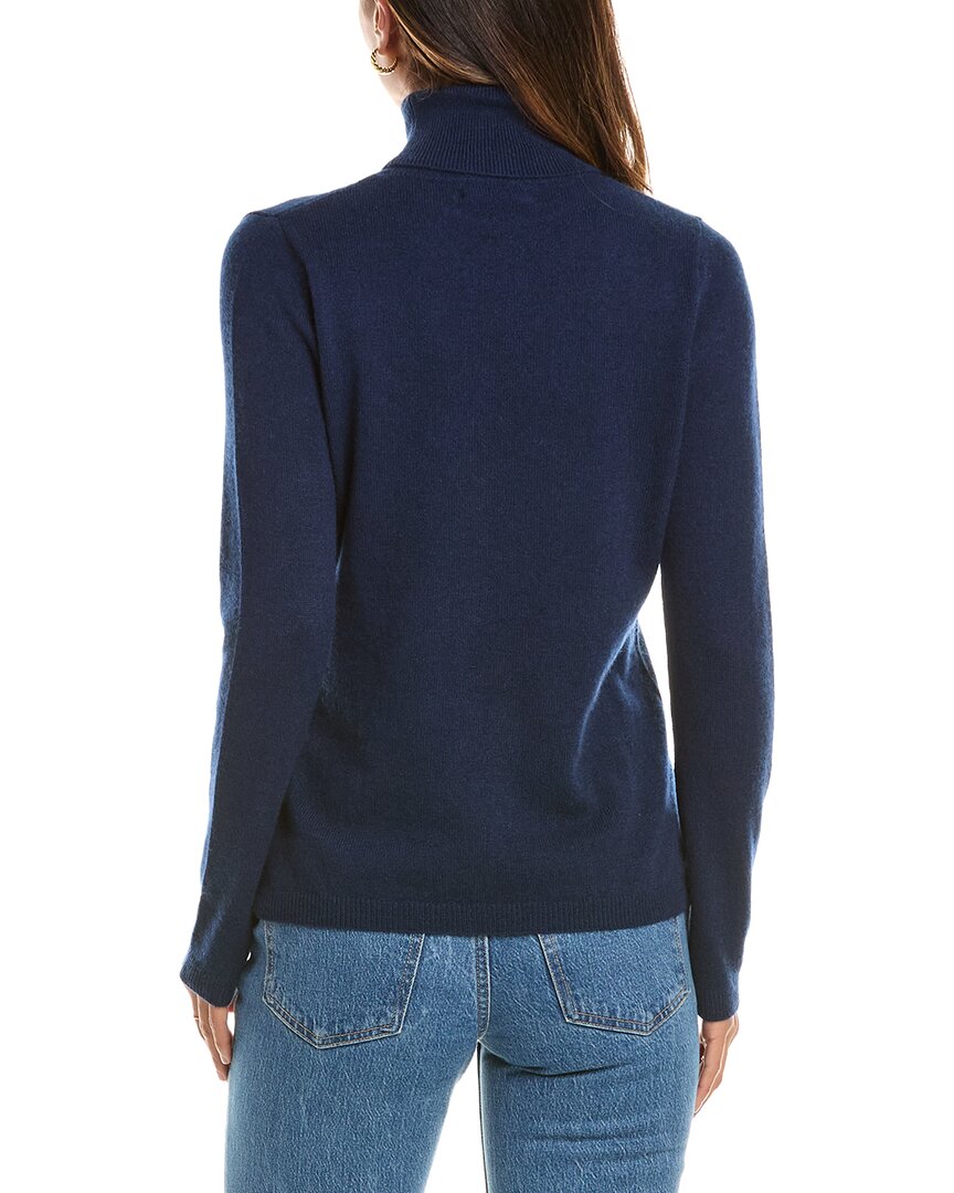 Forte Cashmere | Womens | Basic Turtleneck 100% Cashmere Pullover | Navy