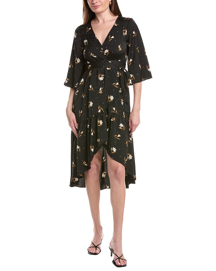 Saltwater Luxe | Womens | Printed Midi Dress | Black