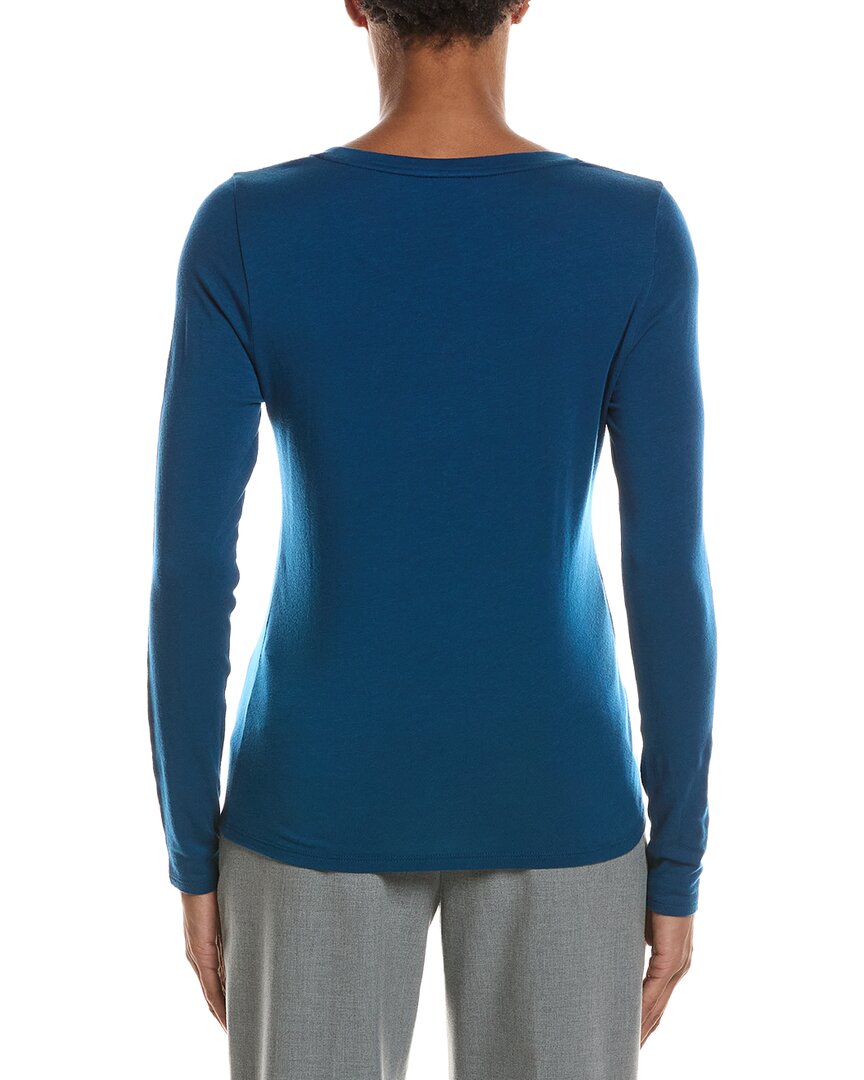 EILEEN FISHER | Womens | Round Neck Slim T-Shirt | Blue
