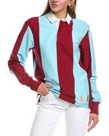 Rowing Blazers | Womens | La Veste Striped Rugby Shirt | Blue