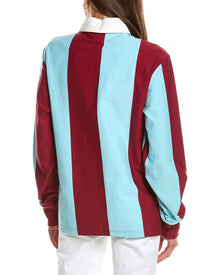 Rowing Blazers | Womens | La Veste Striped Rugby Shirt | Blue