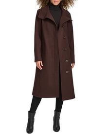 Kenneth Cole | Womens | Wool-Blend Coat | Brown