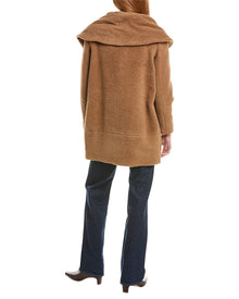 Sofia Cashmere | Womens | Wool & Alpaca-Blend Coat | Brown