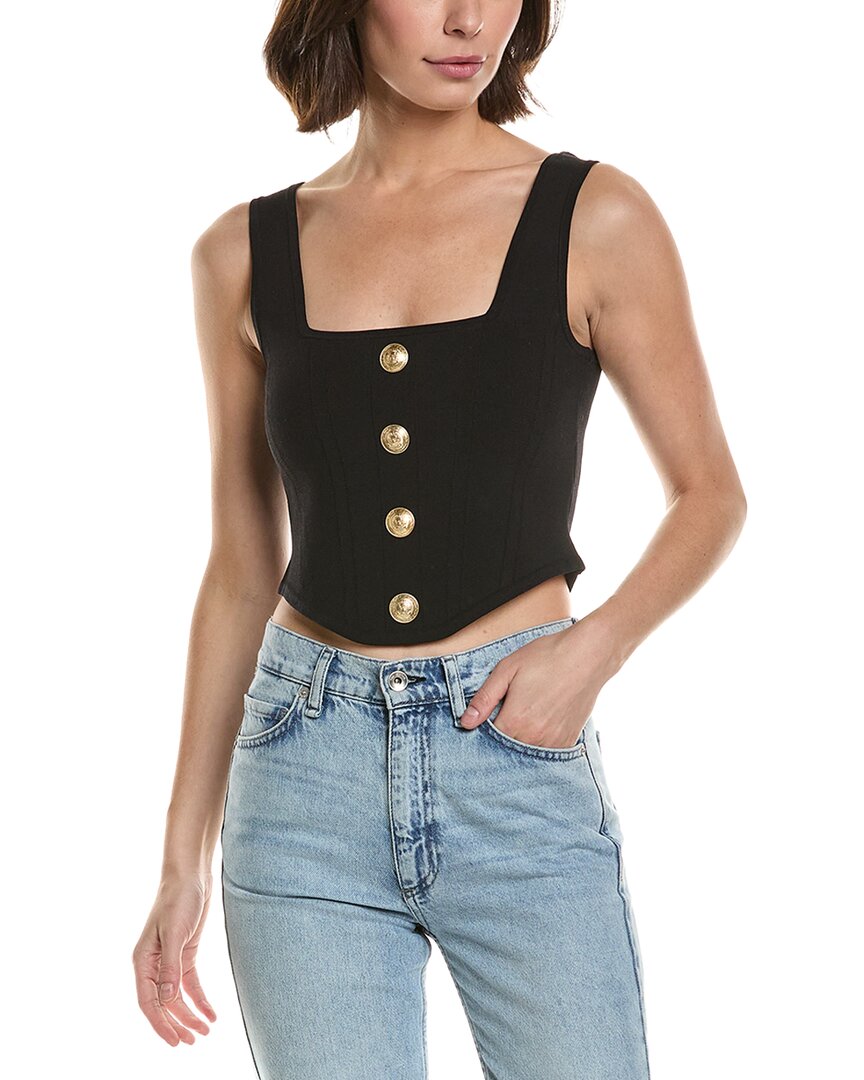 L'AGENCE | Womens | Saga Tank Top | Black/Gold