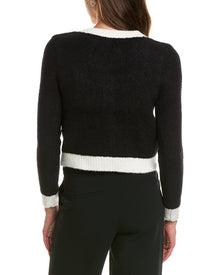 L'AGENCE | Womens | Monette Square Neck Cardigan | Black