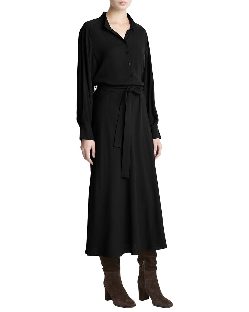 Vince | Womens | Collar Stand Shirt Dress | Black
