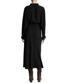 Vince | Womens | Collar Stand Shirt Dress | Black