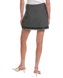 Cinq a Sept | Womens | Birdseye Tweed Deva Skirt | Navy