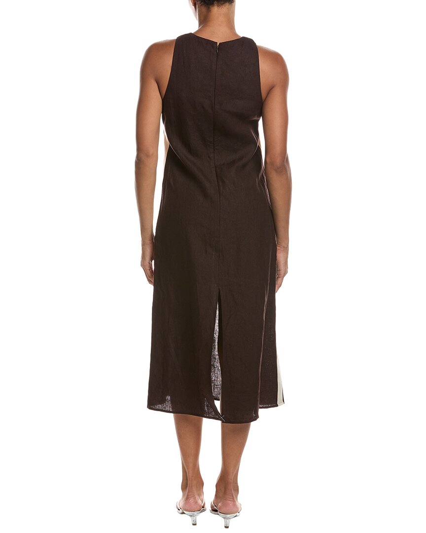 Madewell | Womens | The Elena Linen Midi Dress | Brown