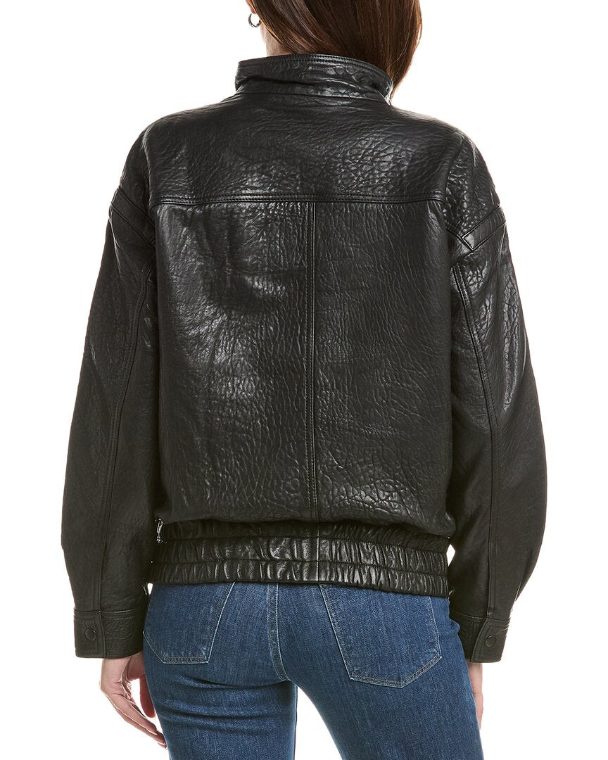 Bardot | Womens | Oversized Leather Jacket | Black