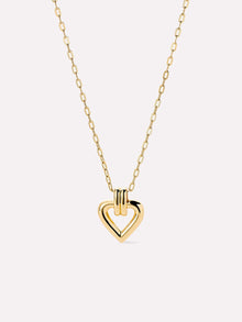 14K Gold Plated Lobster Clasp Heart Valentines Day Pendant Necklaces For Women Ana Luisa Ilie
