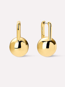 14K Gold Plated Open C Shape Ball Hoop Drop Earrings For Women Ana Luisa Perry