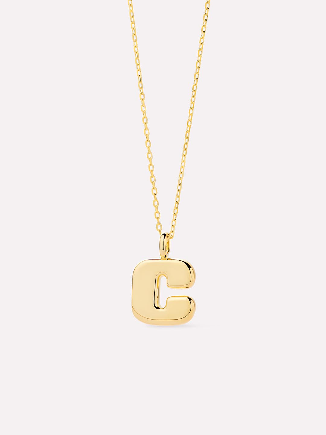 14K Gold Plated Sterling Silver Initial Pendant Necklaces For Women Ana Luisa Bubble Letter Necklace