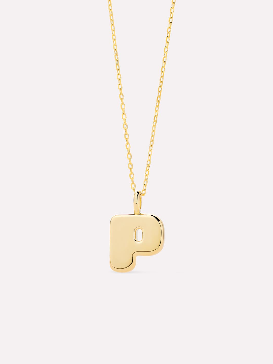 14K Gold Plated Sterling Silver Initial Pendant Necklaces For Women Ana Luisa Bubble Letter Necklace