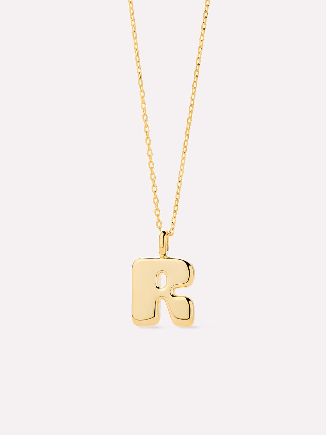 14K Gold Plated Sterling Silver Initial Pendant Necklaces For Women Ana Luisa Bubble Letter Necklace