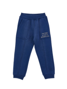 Girls | Heavyweight Fleece Joggers With Rhinestones | Ocean