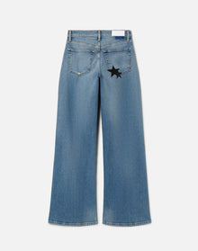 Womens | Comfort Stretch Mid Rise Wide Leg | Opal Indigo Star
