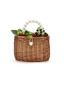 Girls | Wicker Trunk Bag | Beige