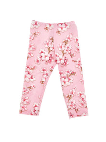 Girls | Peach Blossom Print Leggings | FairyTale Pink
