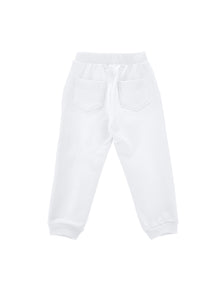 Girls | Jogger Sweatshirt With Peach Blossoms | White