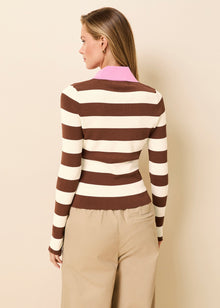 Debra Top Coconut / Bon Bon / Brule - Solid & Striped