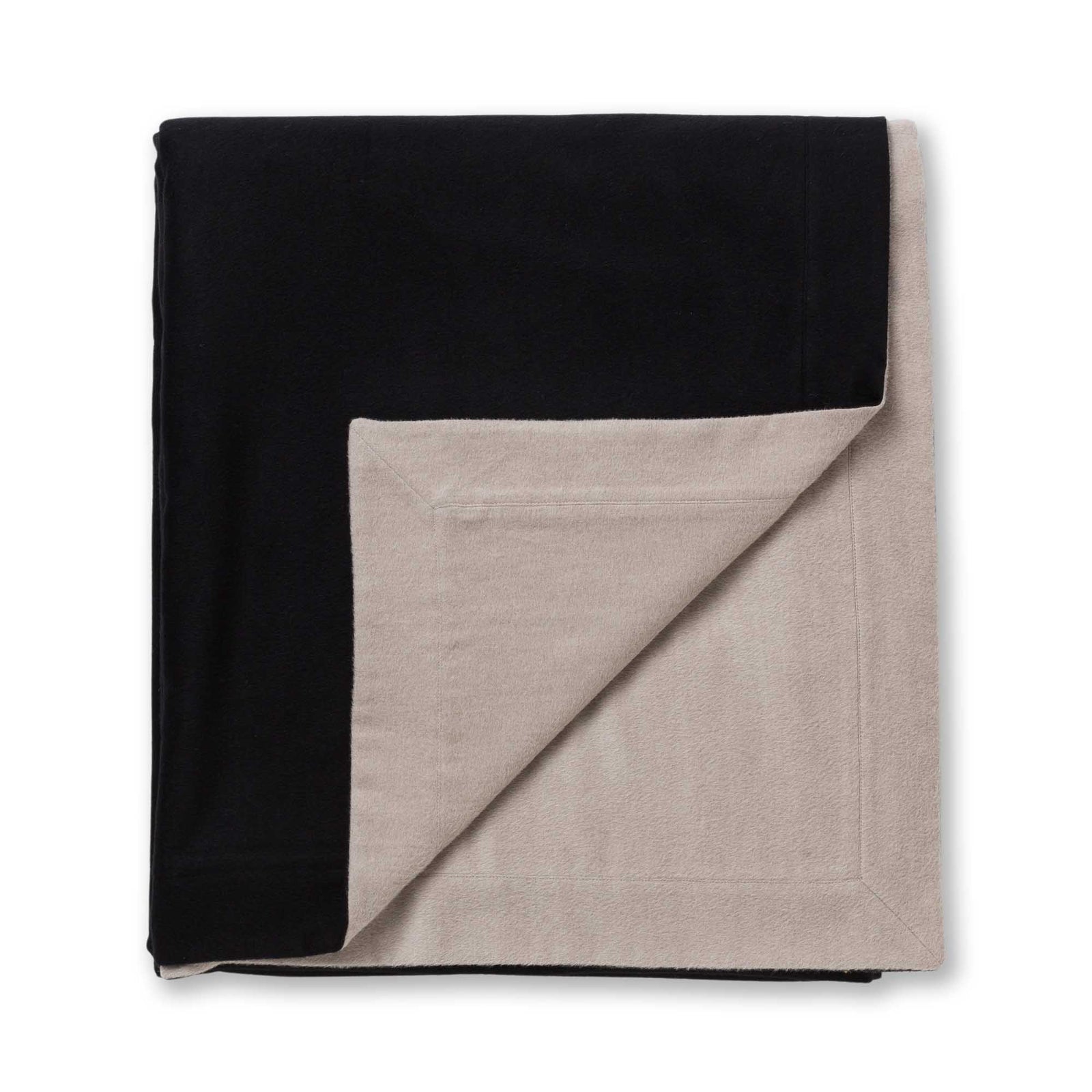 Hudson Bed Blanket | Black/Light Taupe