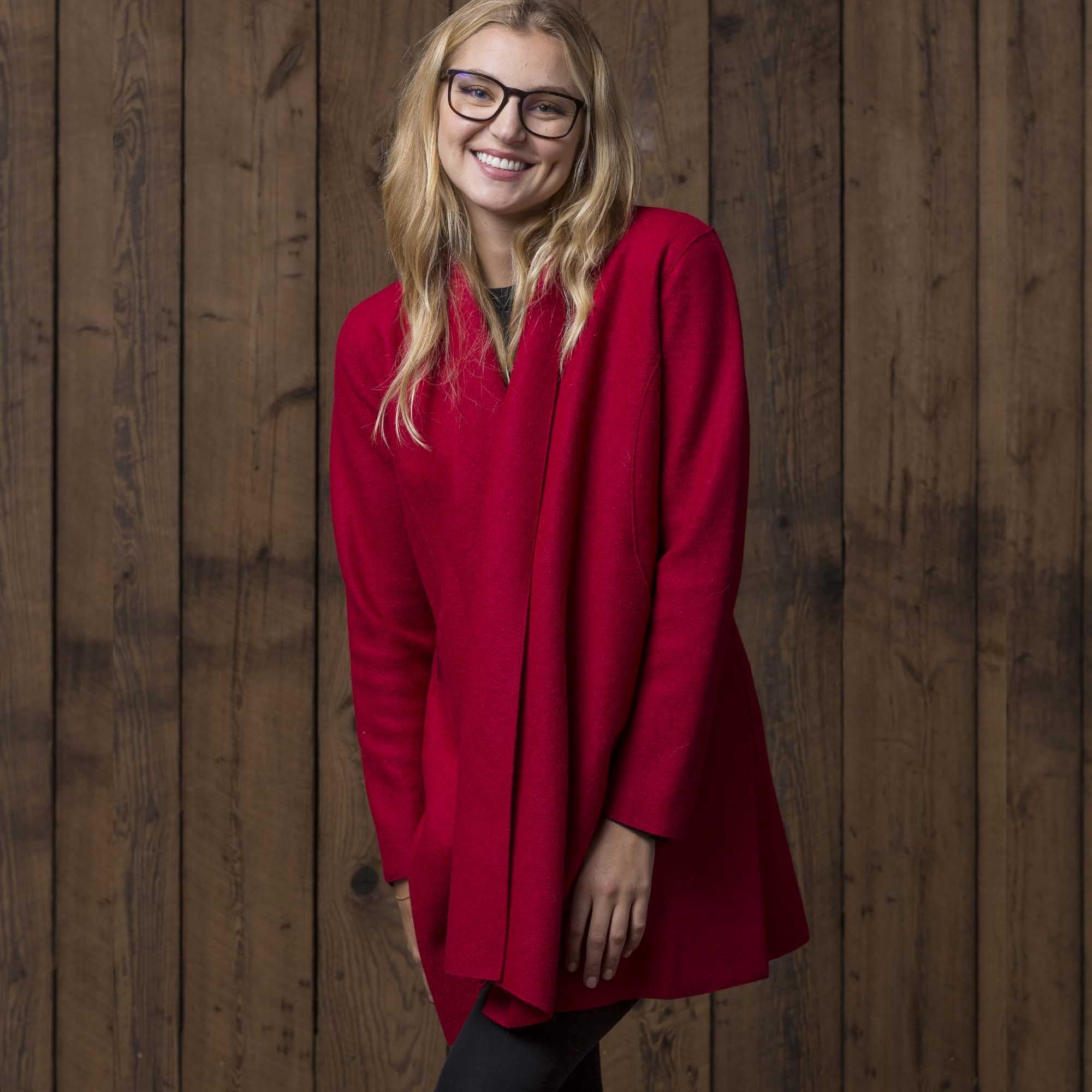 Women | Swing Coat | Red