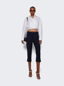 Women | alexanderwang | Baseball Capri Pants Navy And Grey