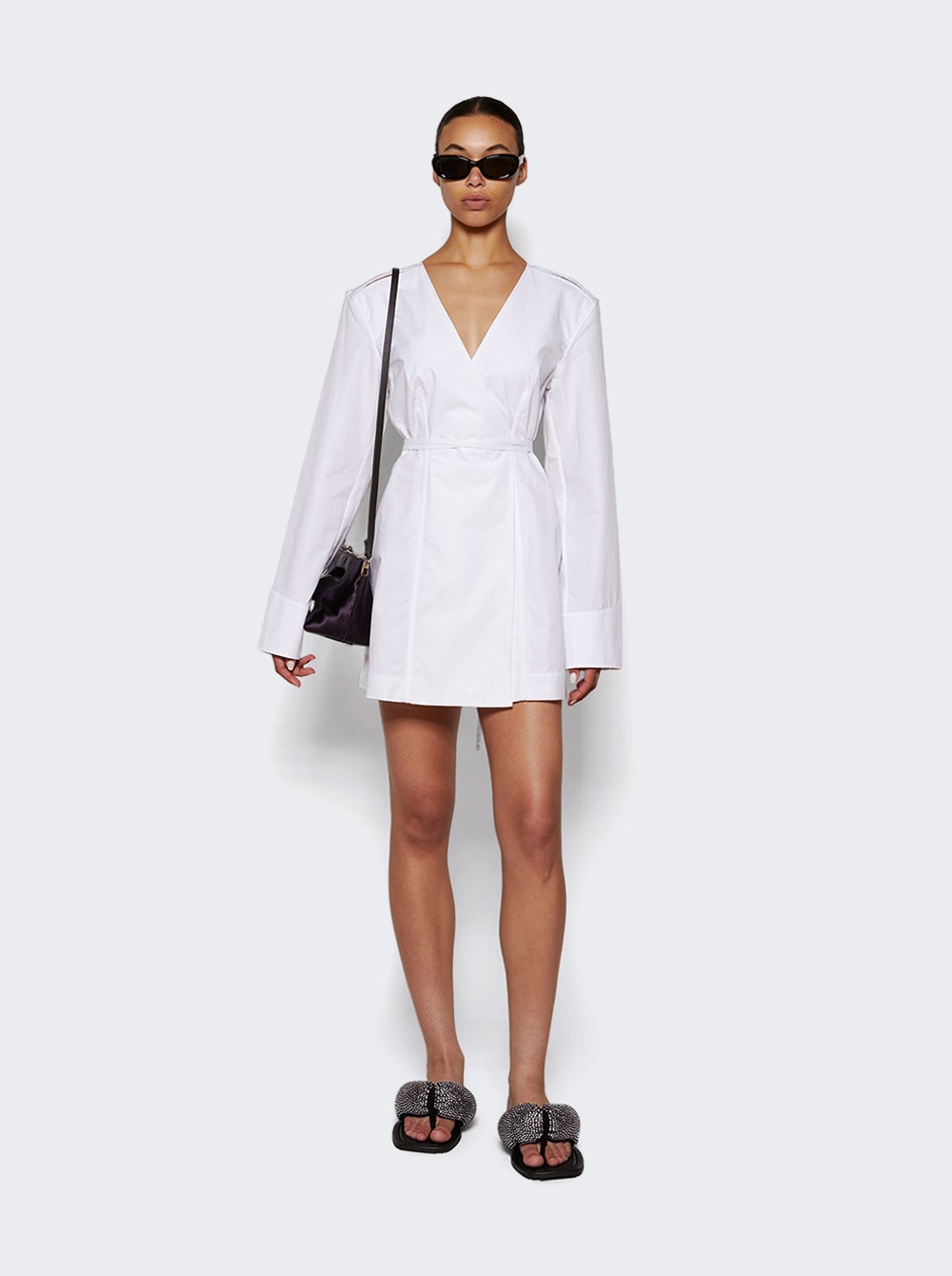 Women | alexanderwang | Slit Tailored Shirtdress | White