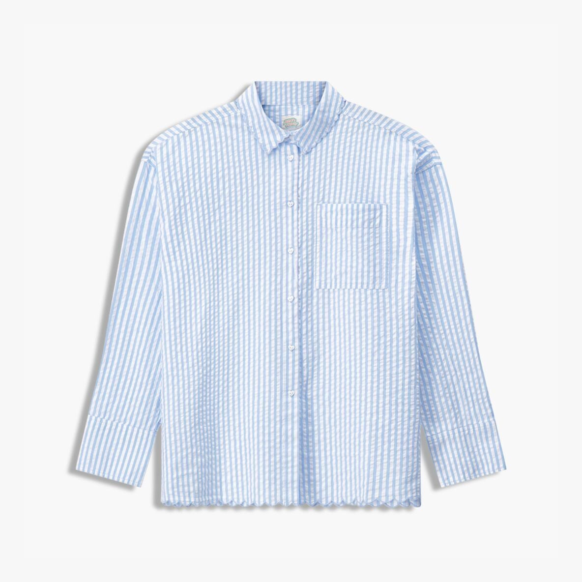Scalloped Oversized Shirt