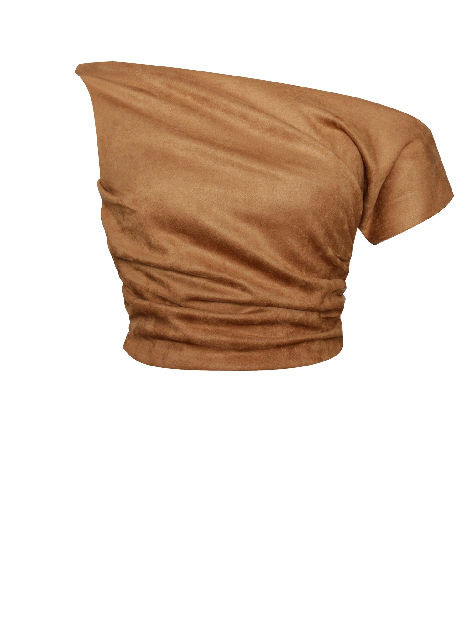 Yara Slash Neck Tank Top | Brown Suede