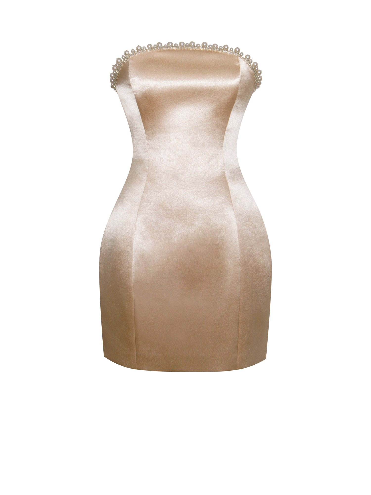 Paisley Pearl Trim Sleeveless Mini Dress | Gold