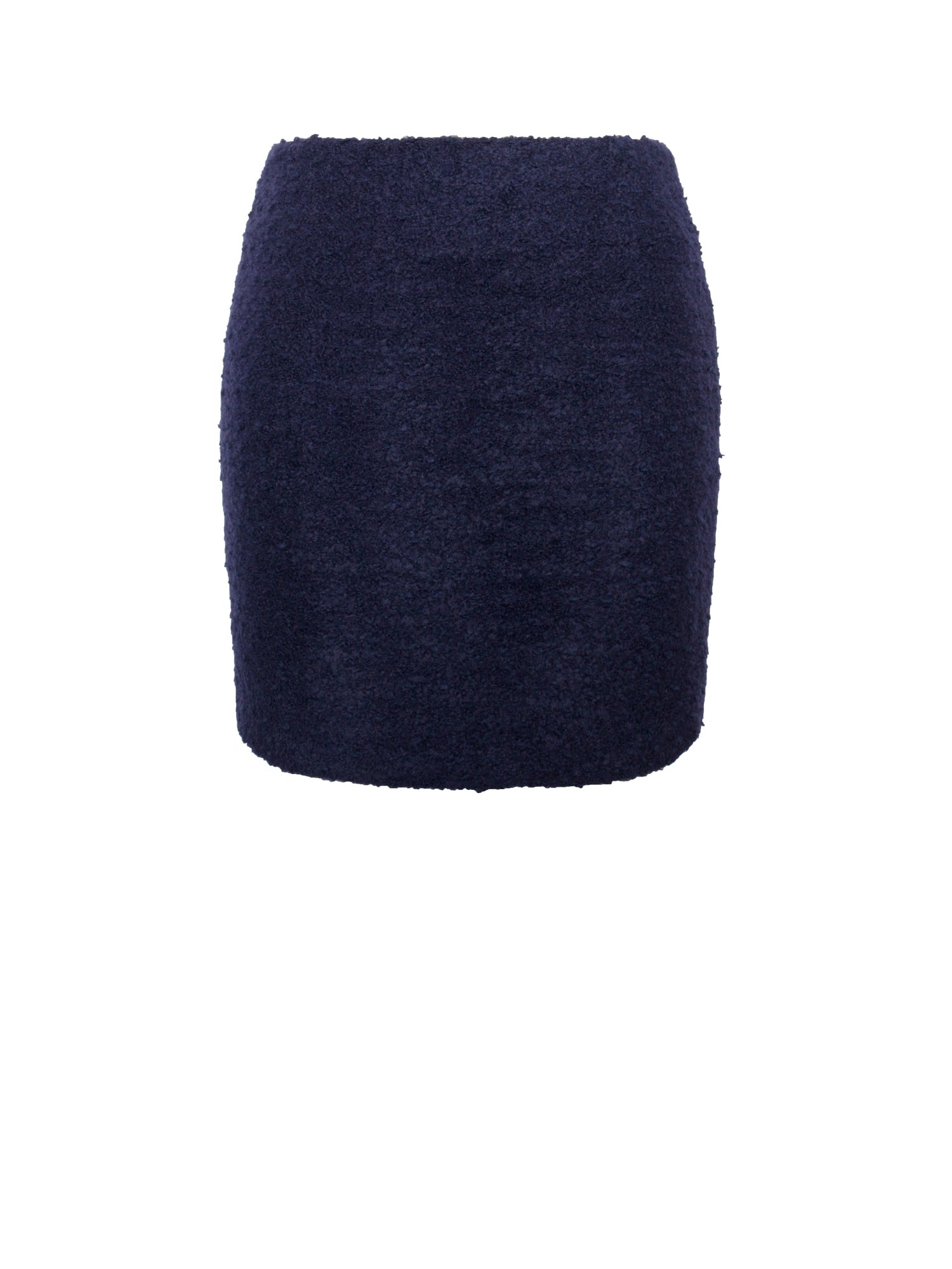 Wylda Boucle Wool Bodycon Mini Skirt | Navy Blue