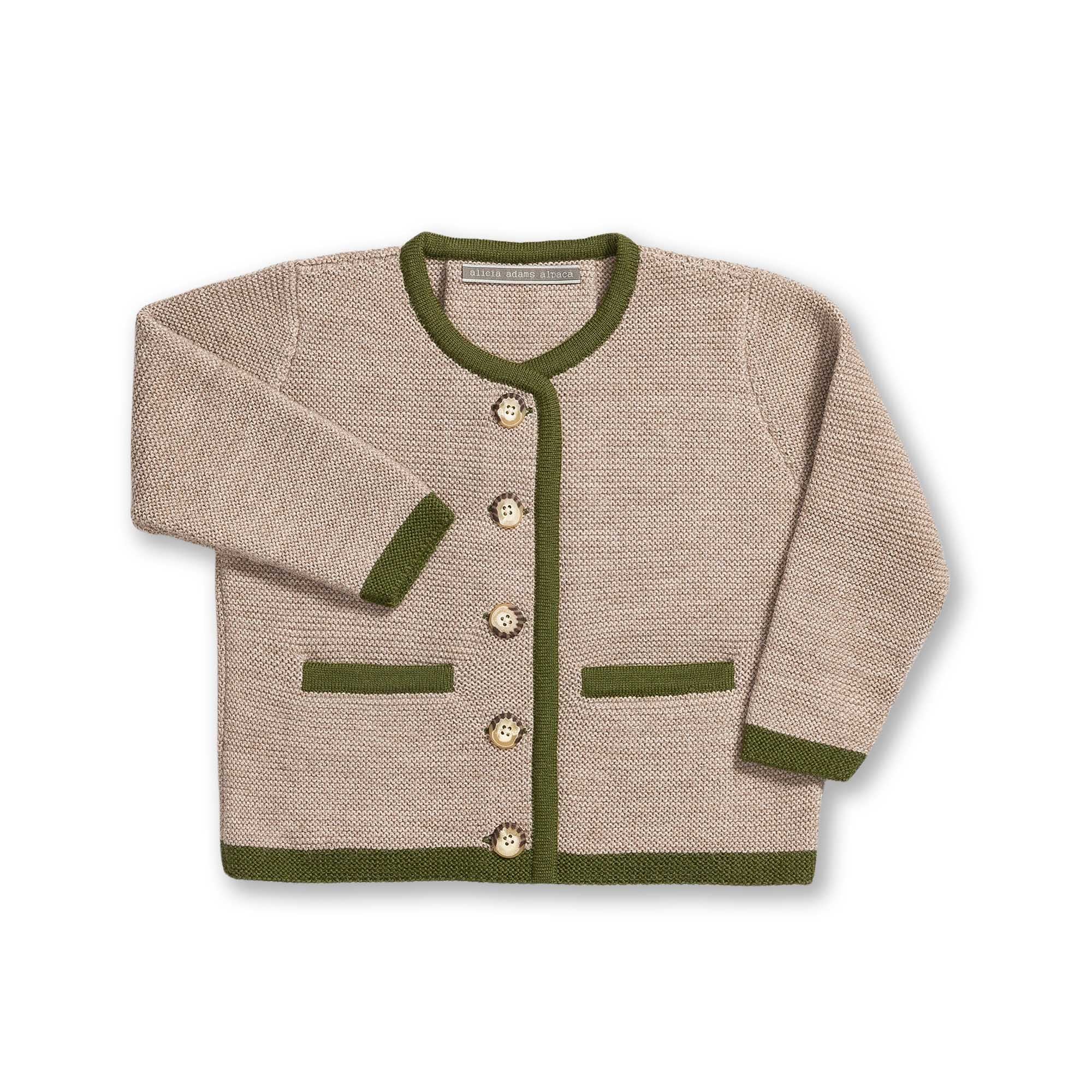 Kids | Salzburg Cardigan | Sand / Pine