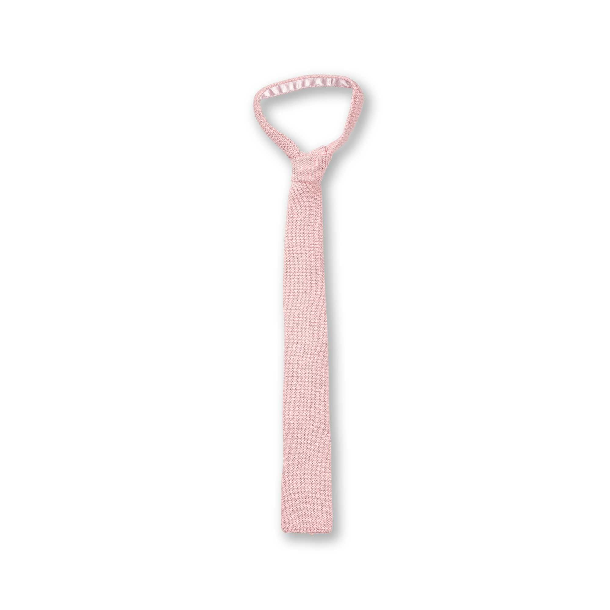 Square Knitted Tie | Light Pink