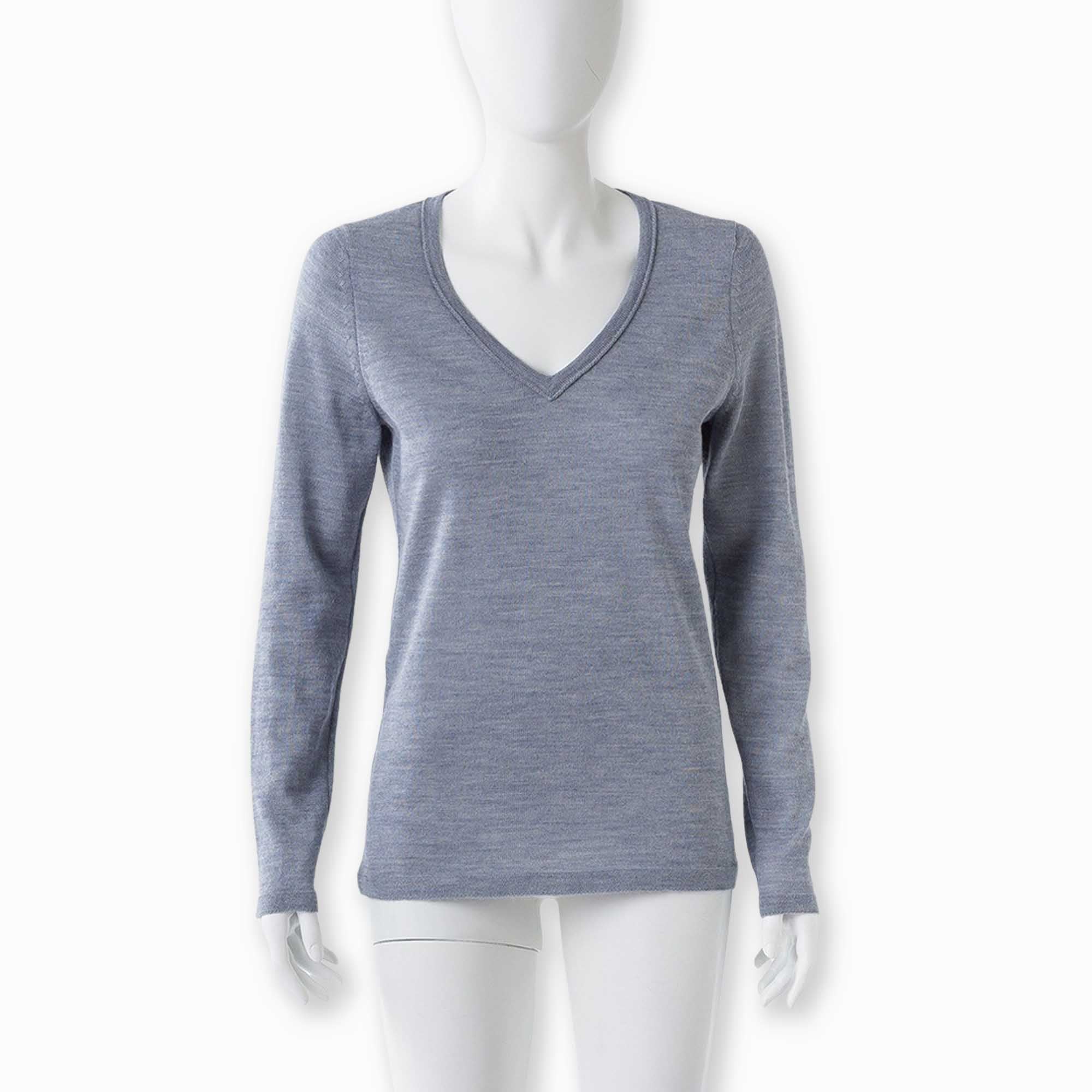 V Neck Sweater | Chambray