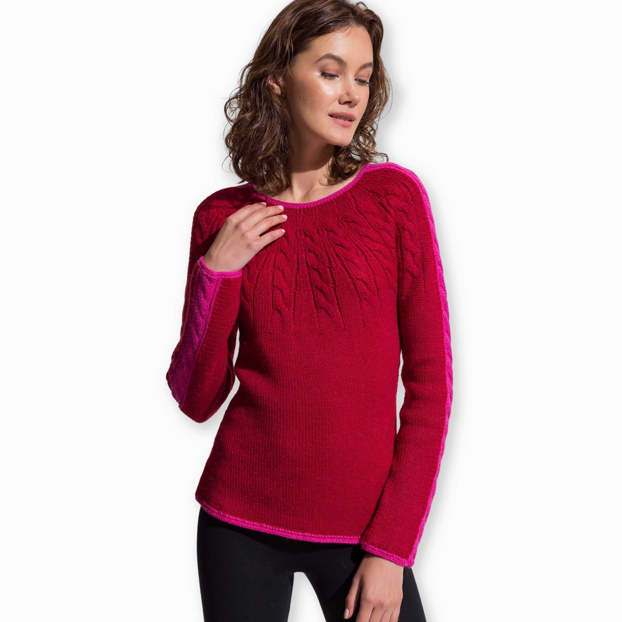 Women | Twiggy Sweater | Scarlet / Shocking Pink