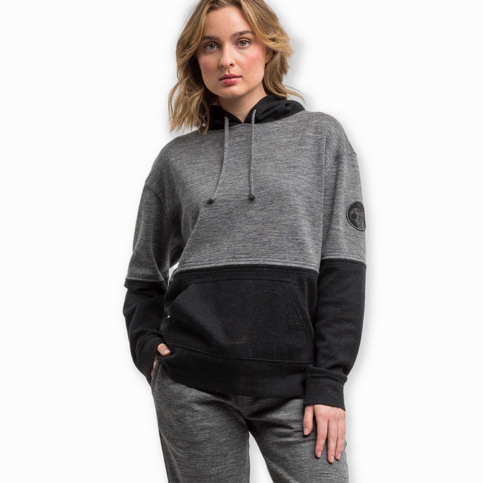 Women | Malibu Lounge Hoodie | Dark Grey / Black