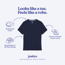 Modal French Terry Lounge Tee | Navy