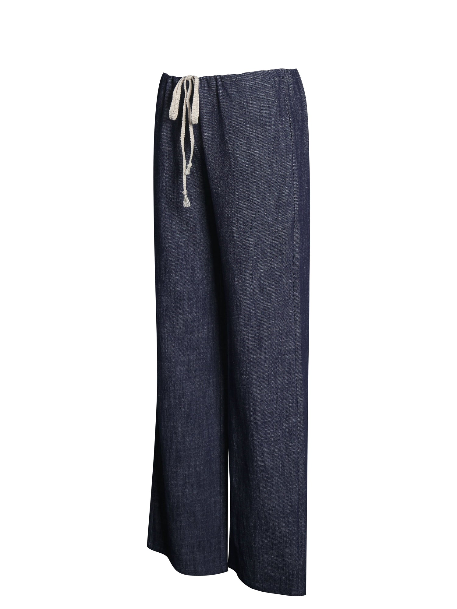 Raffaella Cotton Denim Straight Leg Pants | Navy
