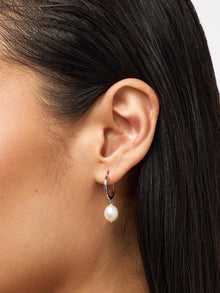 Rhodium Plated Freshwater Pearls Wedding Jewelry Classic Drop Earrings For Women Ana Luisa Medium Frida Silver