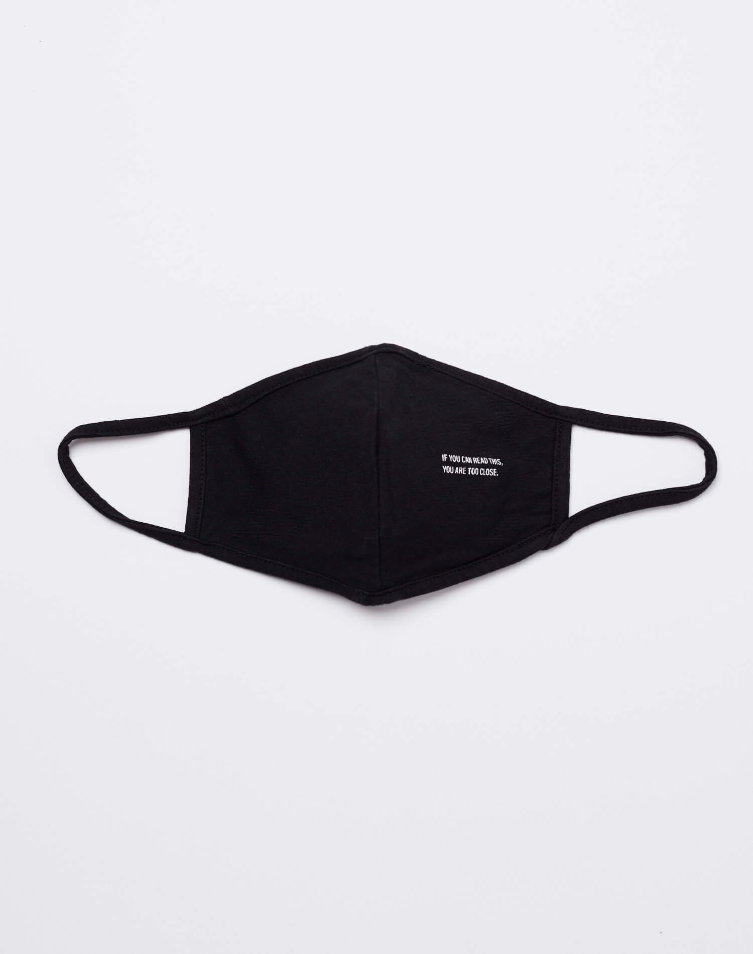Womens | Jersey "Too Close" Mask | Black