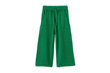 Organic Knit Wide Leg Trousers | Beech Tree Green