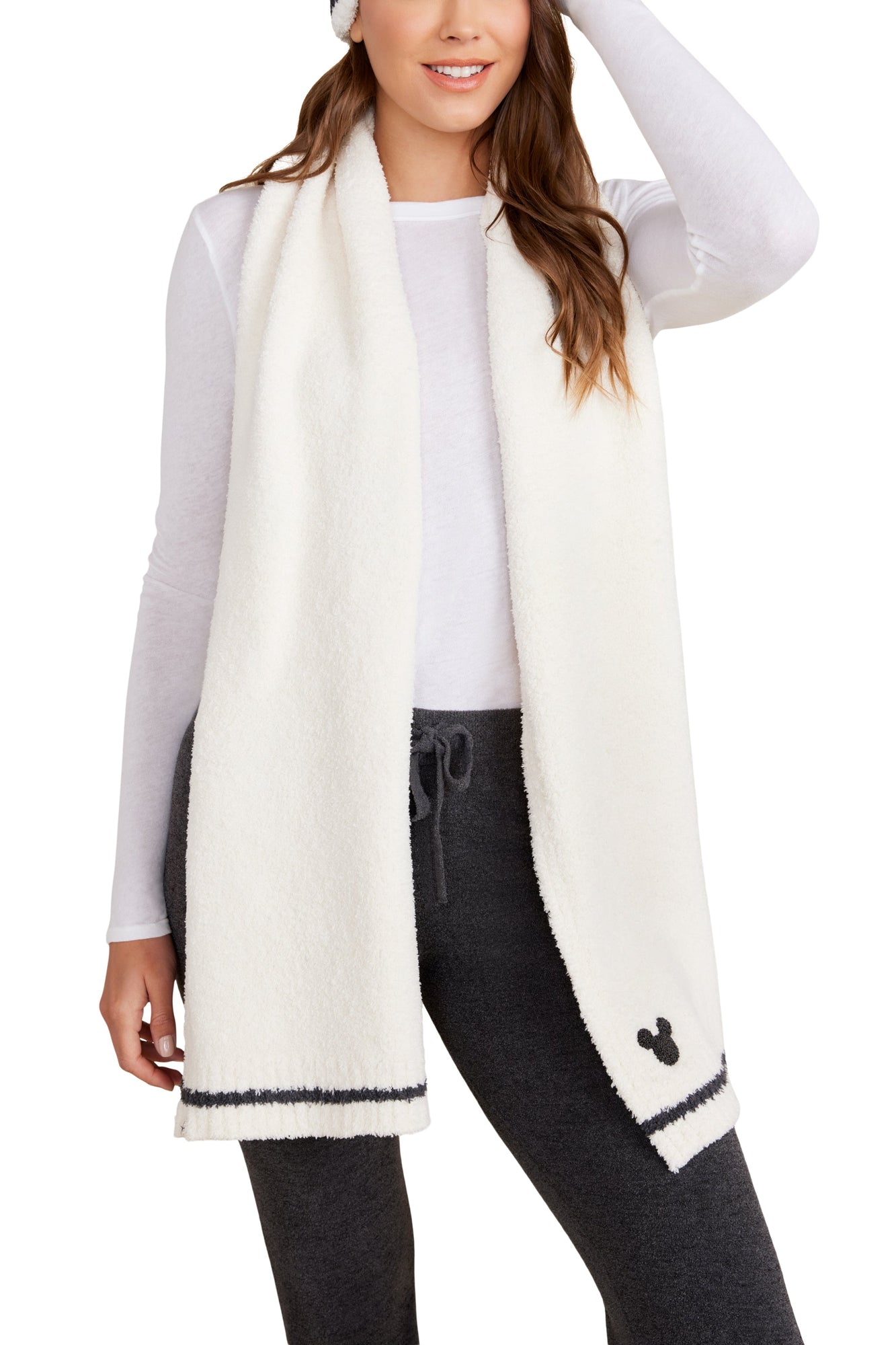 Unisex | CozyChic Classic Disney Adult Mickey Mouse Scarf | Cream/Carbon